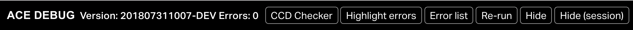 Screenshot of the debug bar in action